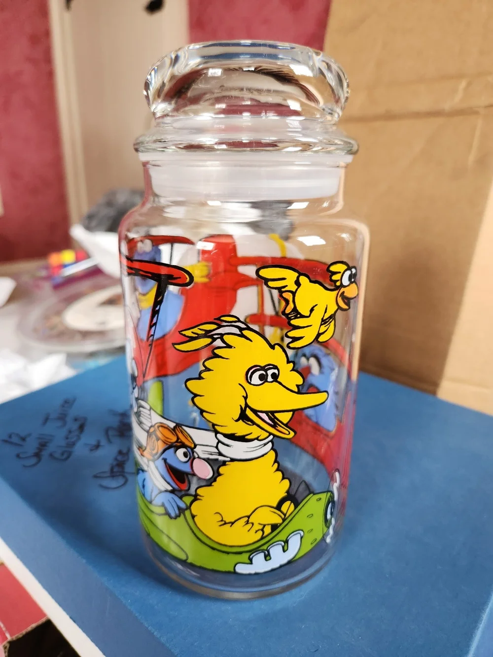 Big Bird Decorative Glass Canister - Yellow Sesame Street Design